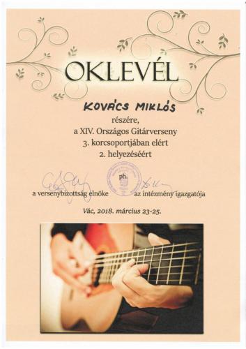 Kovács Miklós 2-ik helyezés (1)